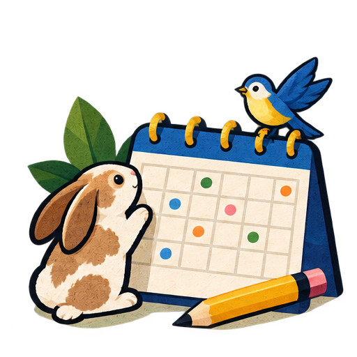 Pets and a care calendar